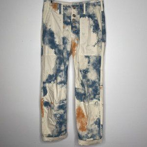 Pilcro & the Letterpress Anthropologie 24 High Rise Pants Wanderer Button Front